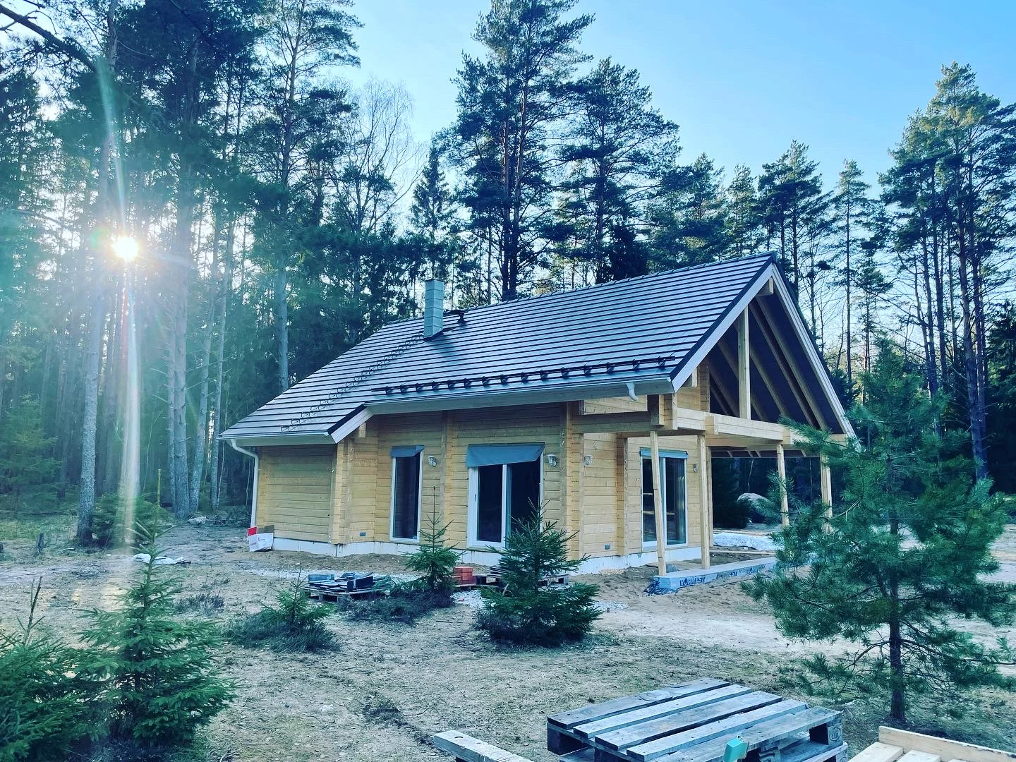 Puitmaja metsas – Rarero OÜ tööfoto